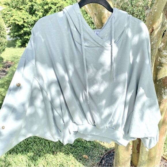 YOUNG FABULOUS & BROKE OVERSIZED HOODIE CROPPED SWEATSHIRT M/L SLATE GREY - Picture 12 of 16